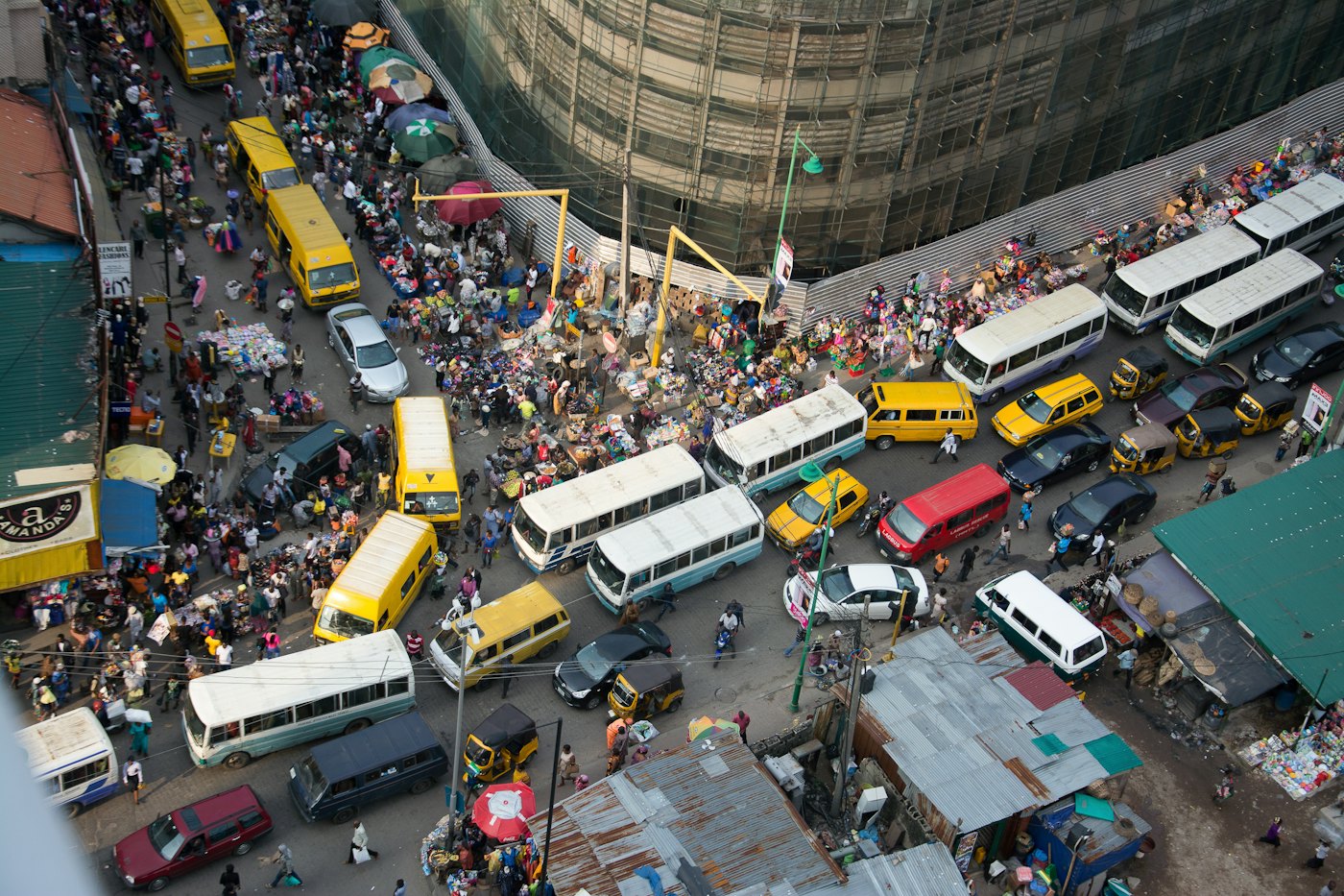 Busy street in Lagos